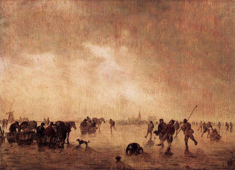 Landscape with Skaters, Jan van Goyen